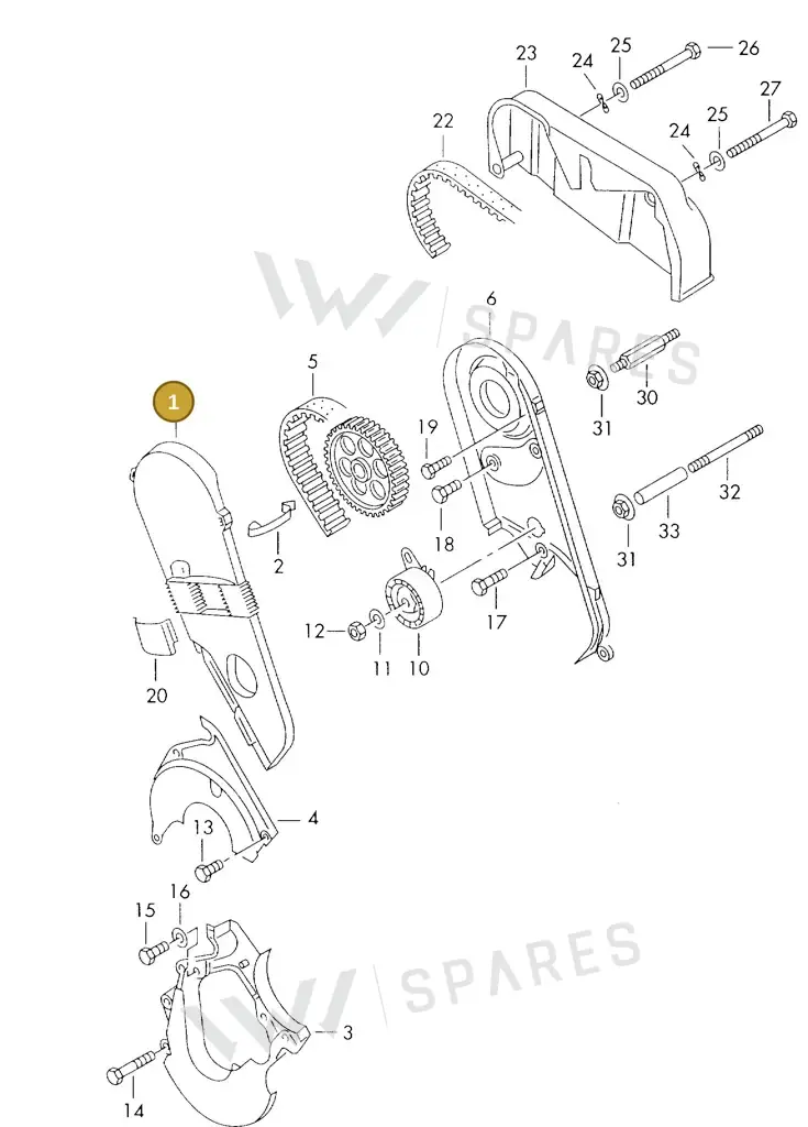074109107K — Volkswagen TRANSPORTER SYNCRO (1996-2003) diagram 176109700, position 1