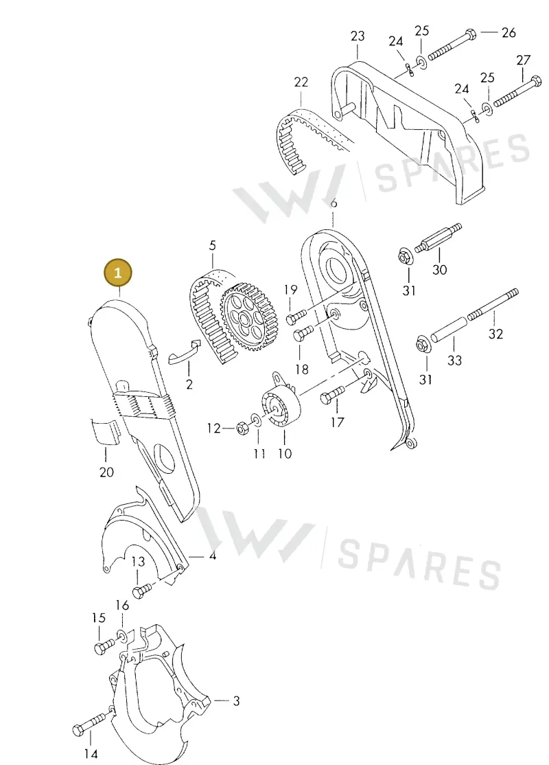 074109107K — Volkswagen TRANSPORTER SYNCRO (1996-2003) diagram 176109700, position 1