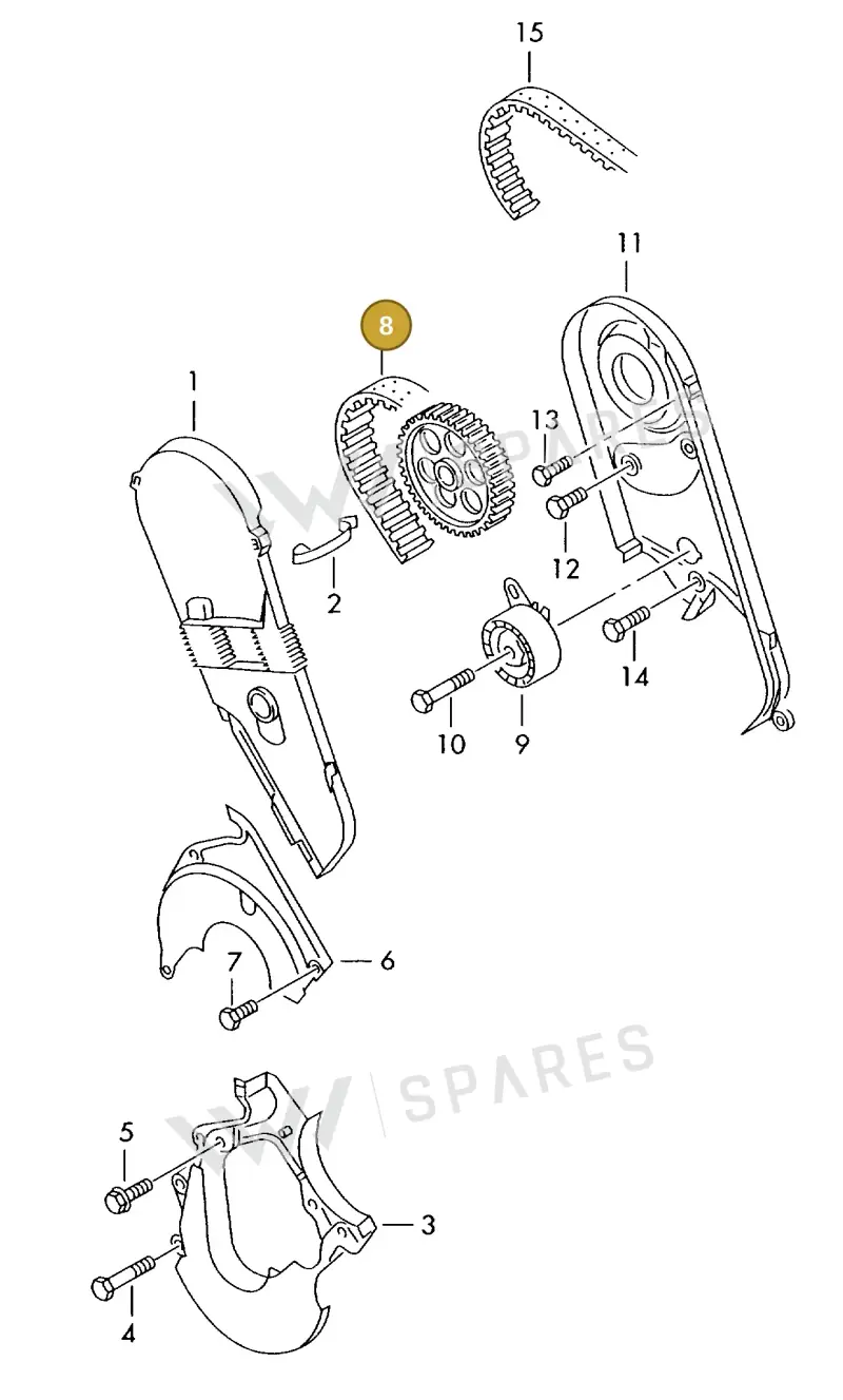 074109119R — Volkswagen MARINE-MOTOR           02> (2002-) diagram 277109700, position 8