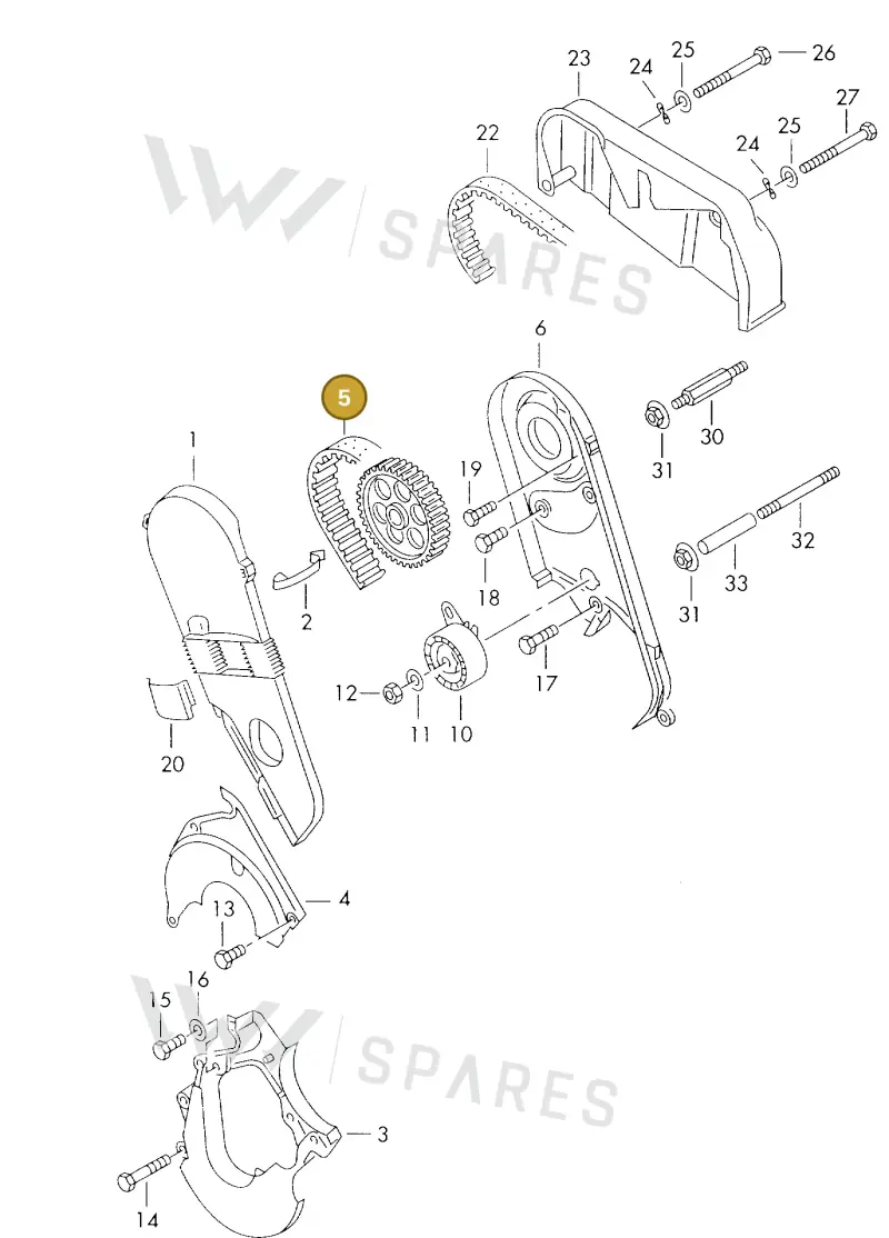 074109119R — Volkswagen LT, LT 4X4 (2003-2006) diagram 176109700, position 5