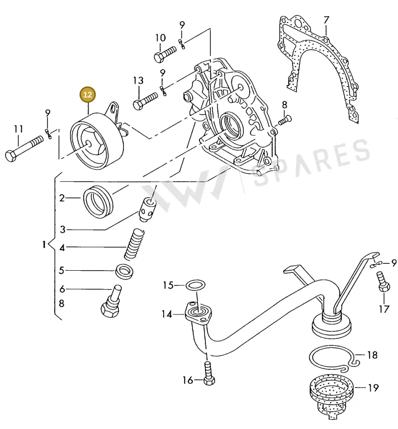 074109243E — Volkswagen MARINE-MOTOR           02> (2002-) diagram 277115300, position 12
