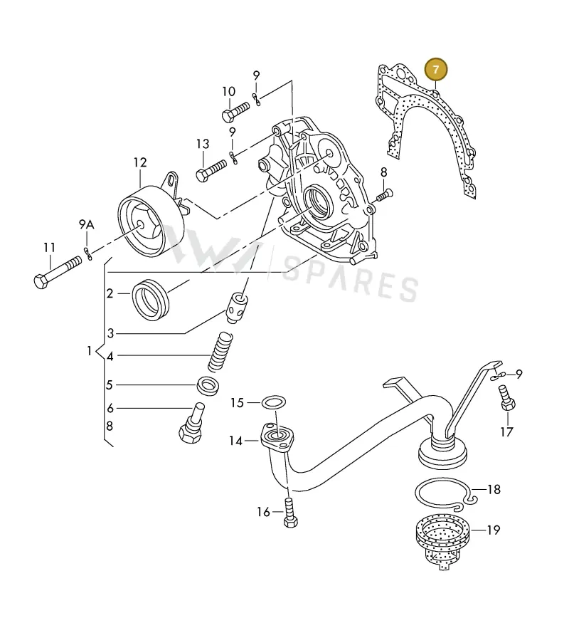 074115189B — Volkswagen LT, LT 4X4 (2003-2006) diagram 176115000, position 7