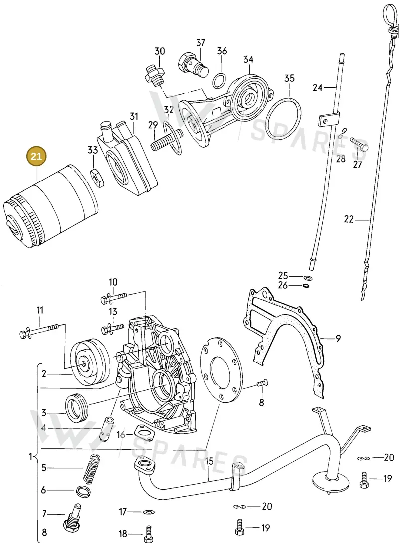 074115561 — Volkswagen LT, LT 4x4 (28-55) (1982-1989) diagram 006008000, position 21