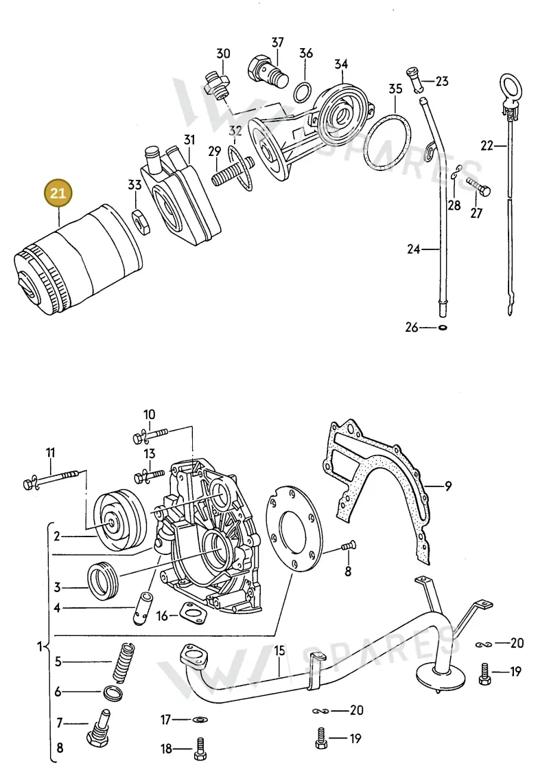 074115561 — Volkswagen LT, LT 4x4 (28-55) (1989-1995) diagram 109010000, position 21