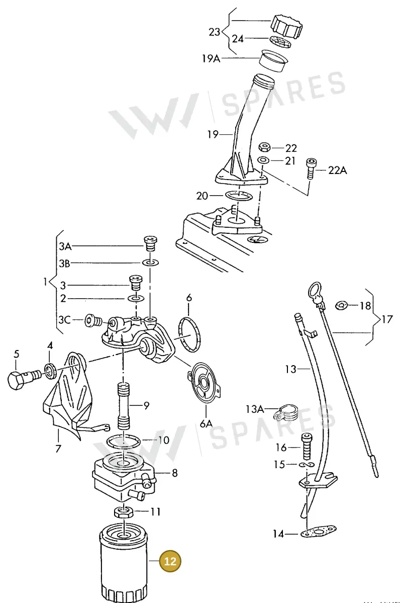 074115561 — Volkswagen TRANSPORTER SYNCRO (1996-2003) diagram 117115600, position 12