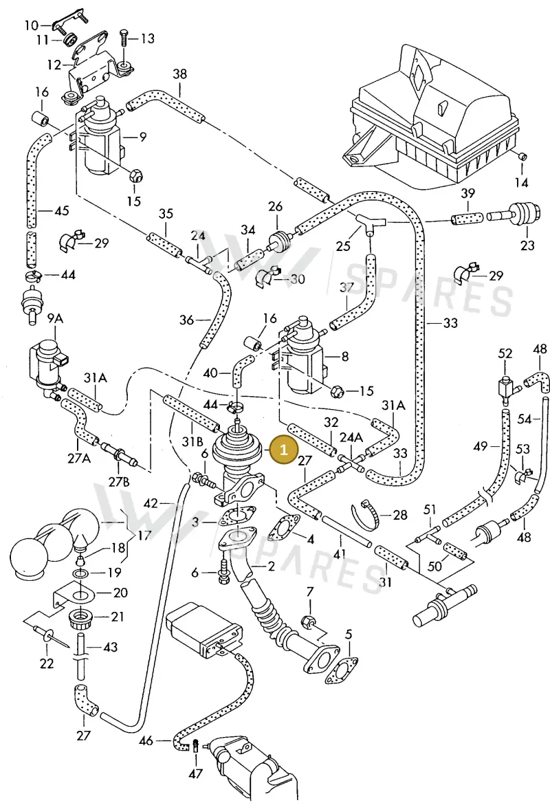 074129463B — Volkswagen TRANSPORTER SYNCRO (1996-2003) diagram 220131180, position 1