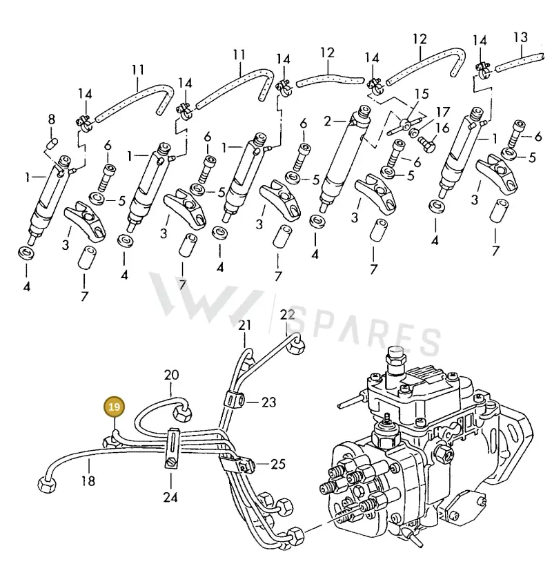 074130302E — Volkswagen LT, LT 4X4 (2003-2006) diagram 118130900, position 19