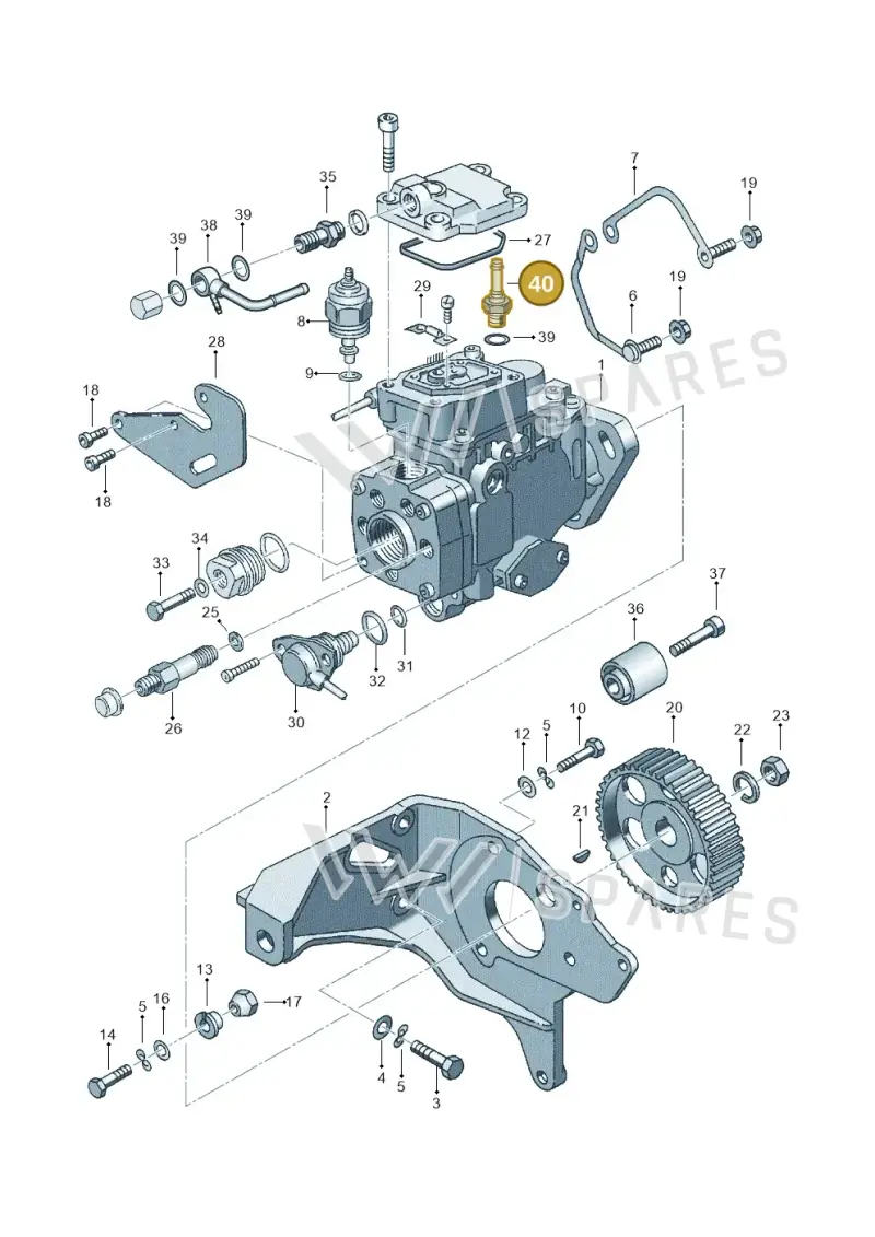 074130355C — Volkswagen LUPO/3L TDI (2003-2005) diagram 121130200, position 40