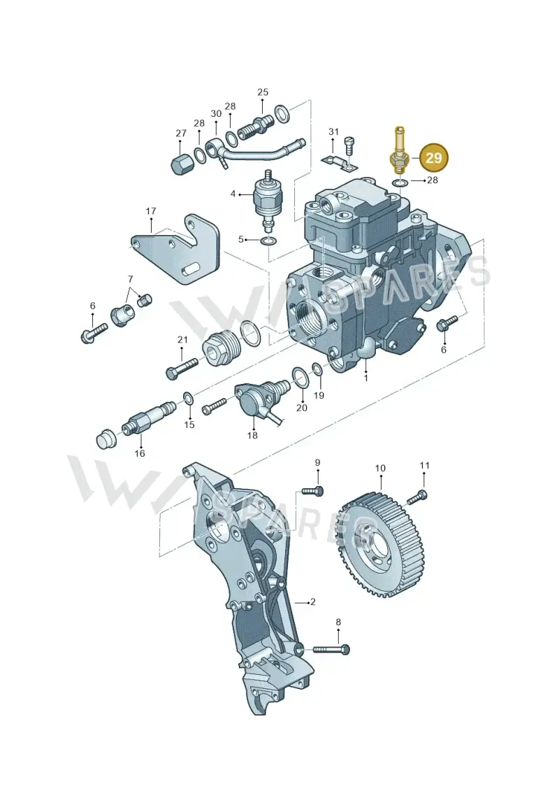 074130355C — Volkswagen Polo (2008-2009) diagram 194130200, position 29