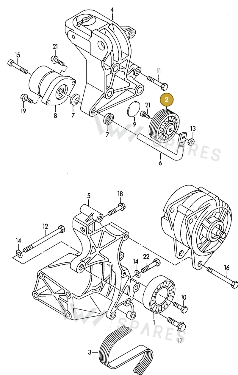 074145278F — Volkswagen Transporter syncro (1992-1995) diagram 117903650, position 2