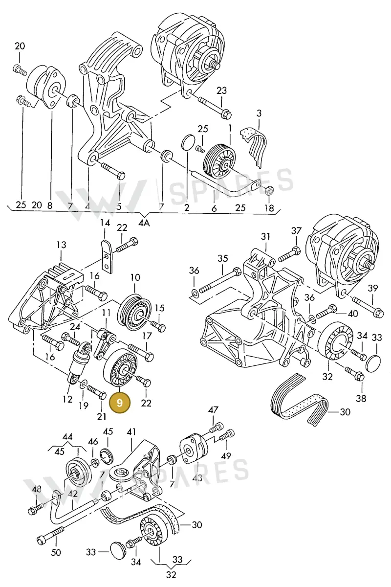 074145278F — Volkswagen Eurovan (1998-2003) diagram 230903500, position 9