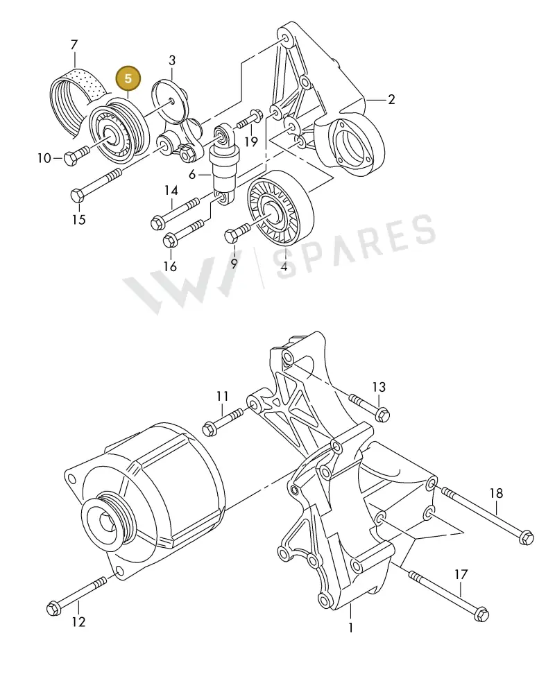 074145278F — Volkswagen LT, LT 4X4 (2003-2006) diagram 442903600, position 5