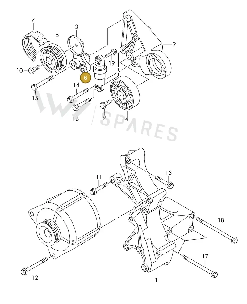 074145299A — Volkswagen LT, LT 4X4 (2003-2006) diagram 442903600, position 6