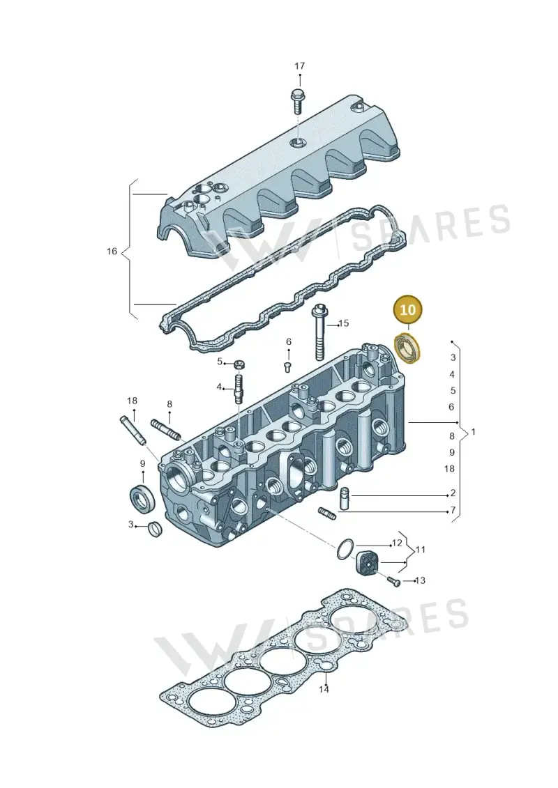 076103407 — Volkswagen Crafter 35 panel (2011-2016) diagram 483103610, position 10