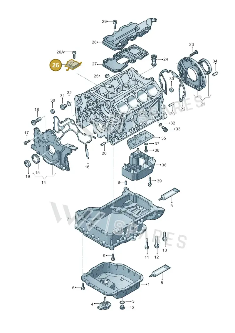077103158K — Volkswagen Phaeton 4motion (2010-2016) diagram 274103100, position 26