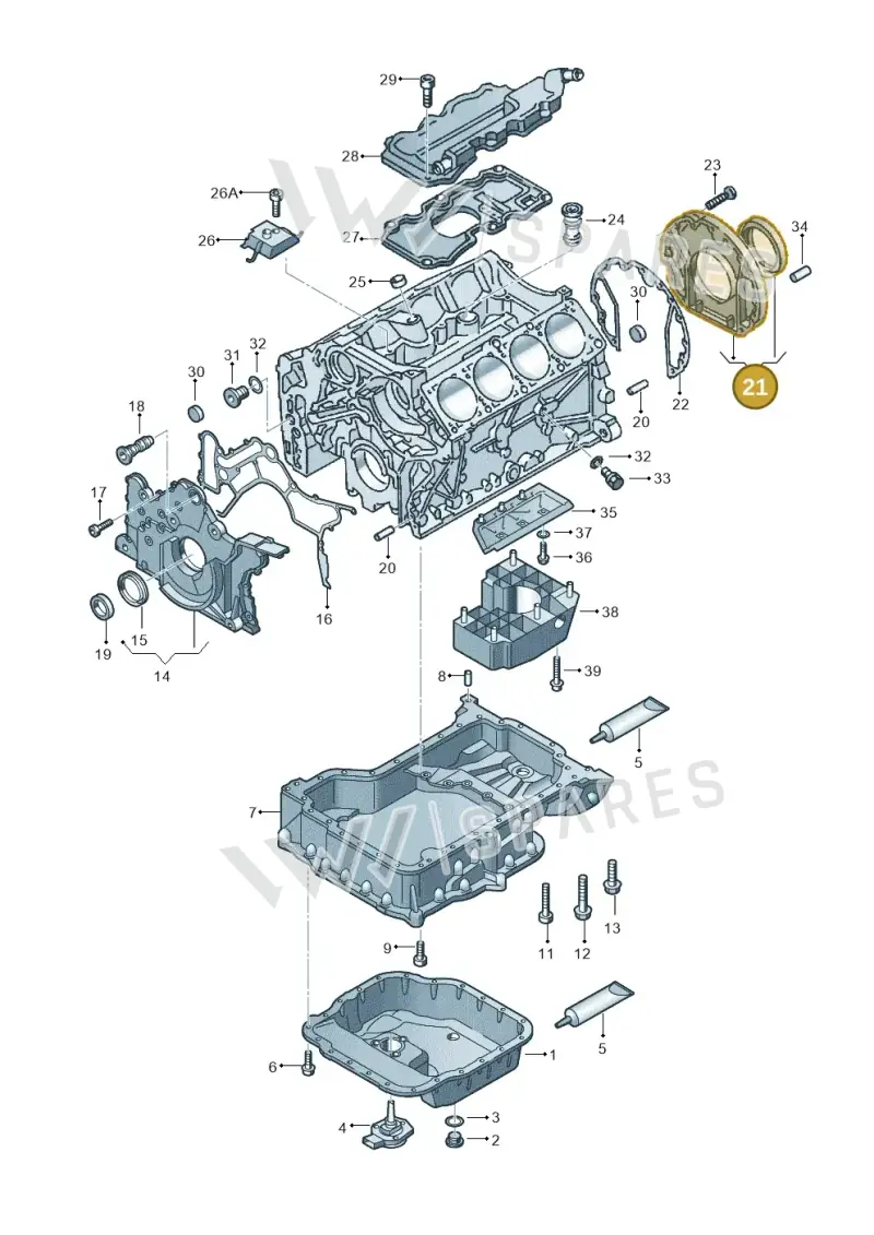 077103171N — Volkswagen Phaeton 4motion (2010-2016) diagram 274103100, position 21