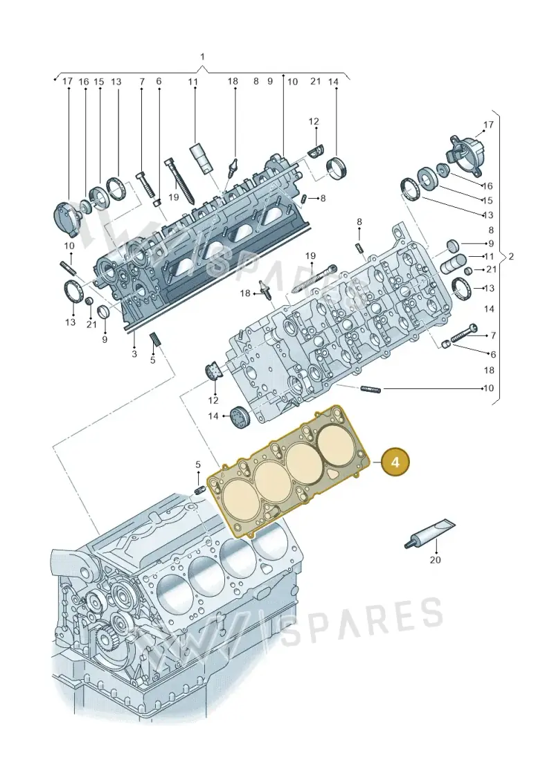 077103383BT — Volkswagen Phaeton 4motion (2010-2016) diagram 274103500, position 4