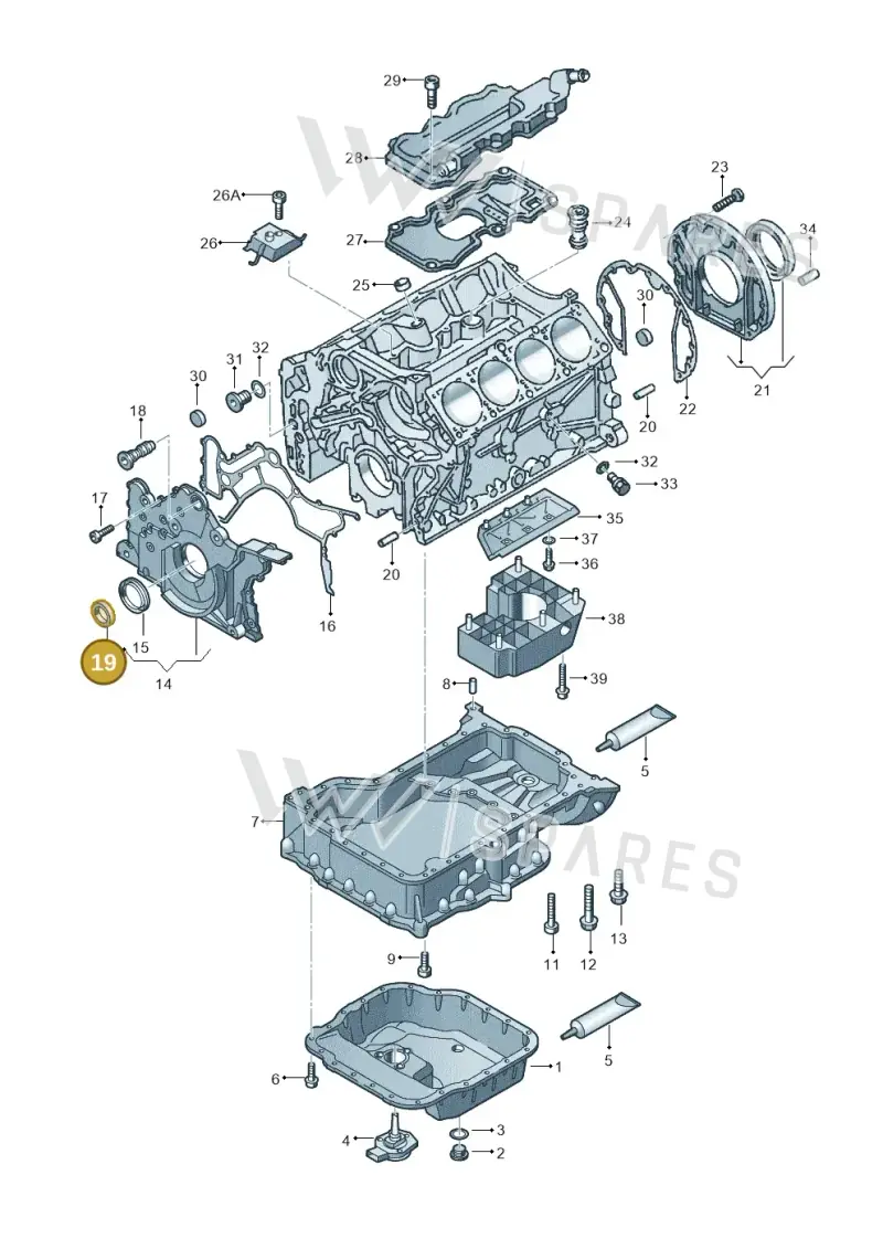 077105257 — Volkswagen Phaeton 4motion (2010-2016) diagram 274103100, position 19