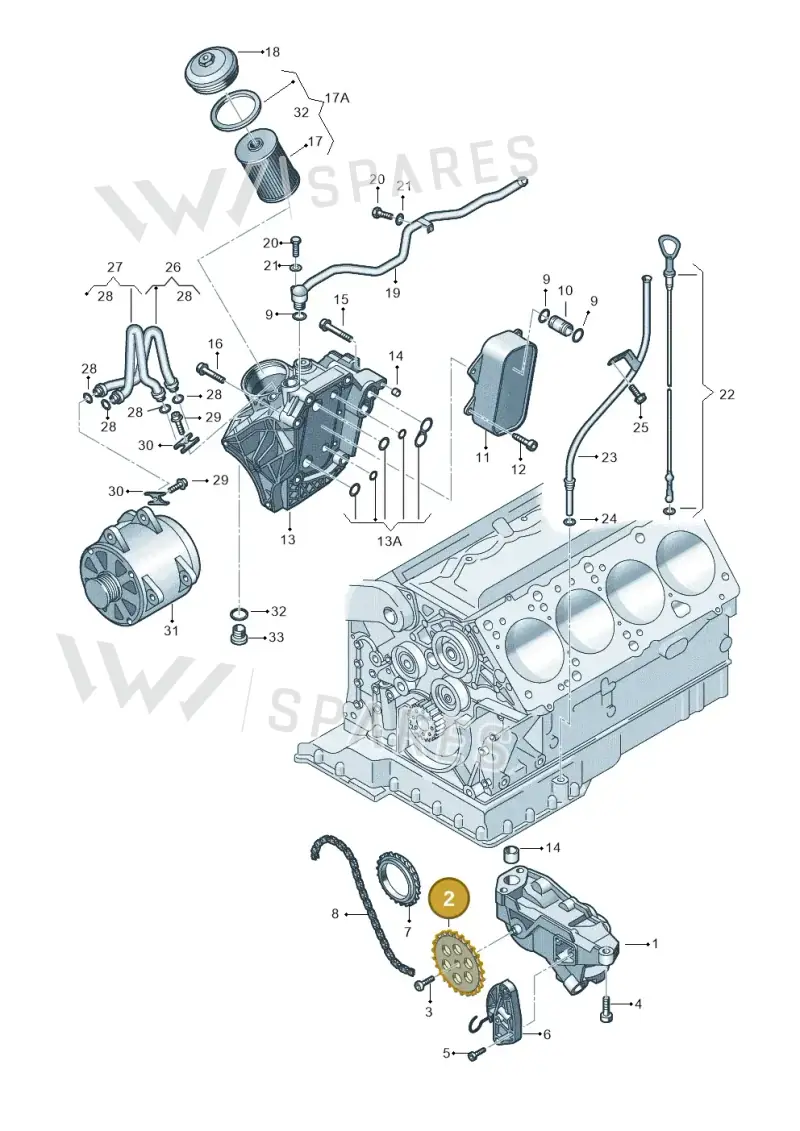 077115121G — Volkswagen Phaeton 4motion (2010-2016) diagram 710115300, position 2