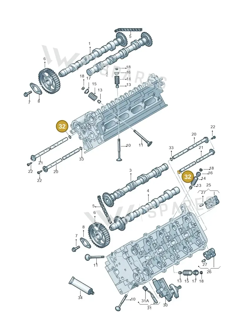077133287A — Volkswagen Phaeton 4motion (2010-2016) diagram 710109300, position 32