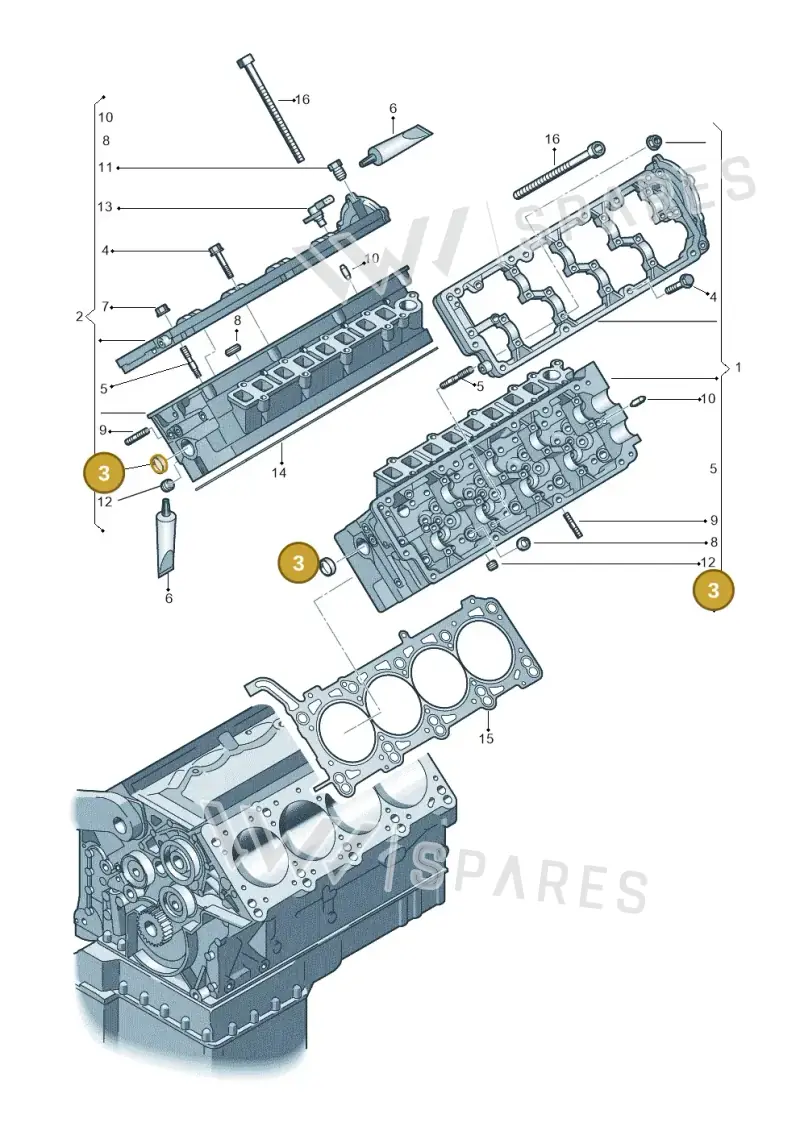 078103113E — Volkswagen Touareg BlueMotion (2014-2018) diagram 277103450, position 3