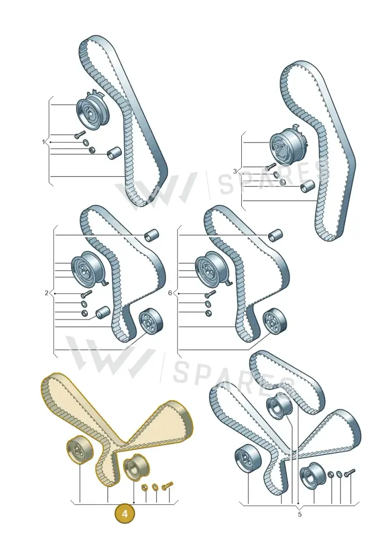 078198119 — Volkswagen PASSAT/4MOTION/W8 (2002-2005) diagram 404109000, position 4
