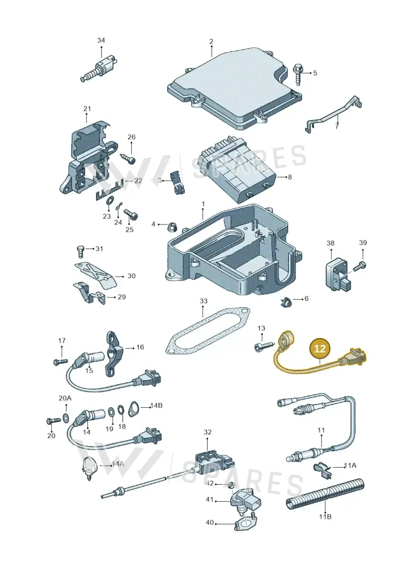 078905377 — Volkswagen Passat/4Motion/W8 (2000-2002) diagram 221906000, position 12