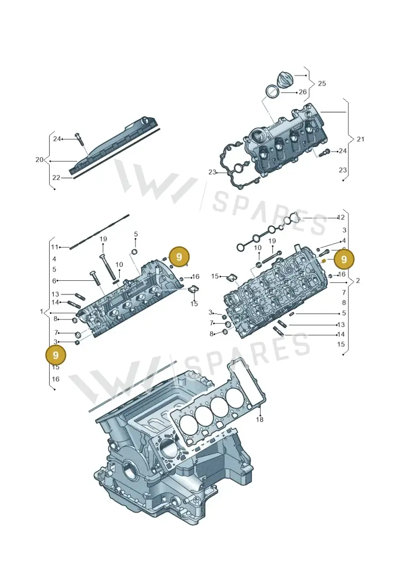 079103175H — Volkswagen Touareg                08> (2007-) diagram 478103520, position 9