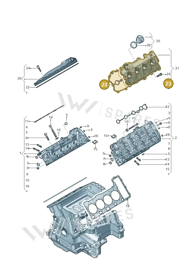 079103483T — Volkswagen Touareg BlueMotion (2014-2018) diagram 478103520, position 23