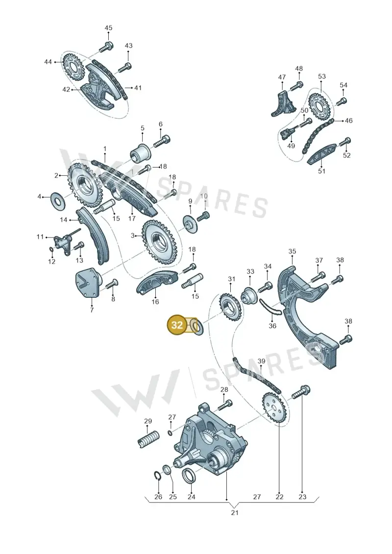 079109315 — Volkswagen Touareg BlueMotion (2014-2018) diagram 277109900, position 32