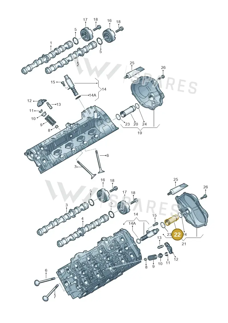 079121071CT — Volkswagen Touareg BlueMotion (2014-2018) diagram 478109170, position 22