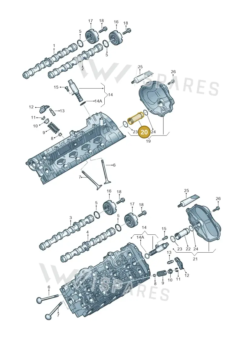 079121071DA — Volkswagen Touareg BlueMotion (2014-2018) diagram 478109170, position 20