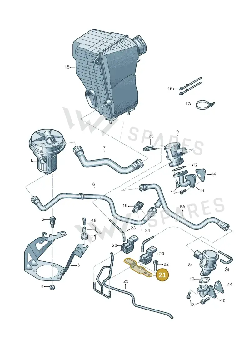 079131327C — Volkswagen Touareg                08> (2007-) diagram 616131100, position 21