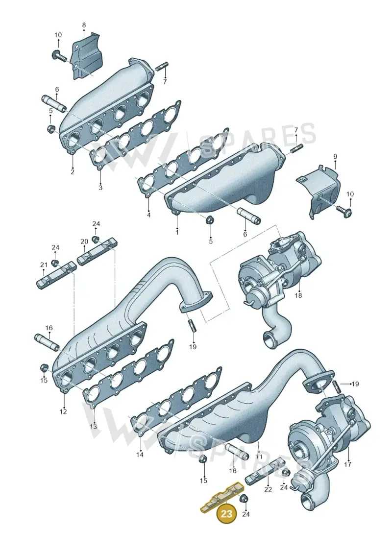 079253709H — Volkswagen Touareg                08> (2007-) diagram 290253300, position 23