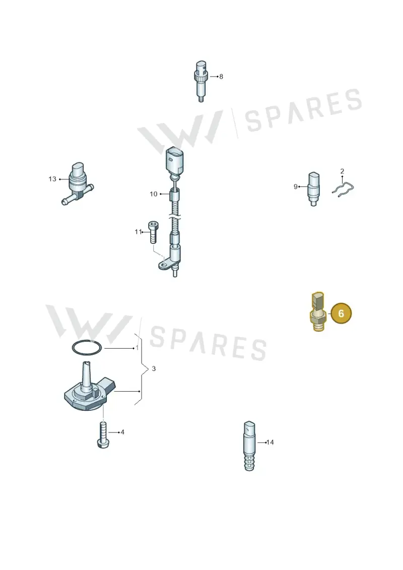 079919081A — Volkswagen Touareg (2012-2014) diagram 693919600, position 6
