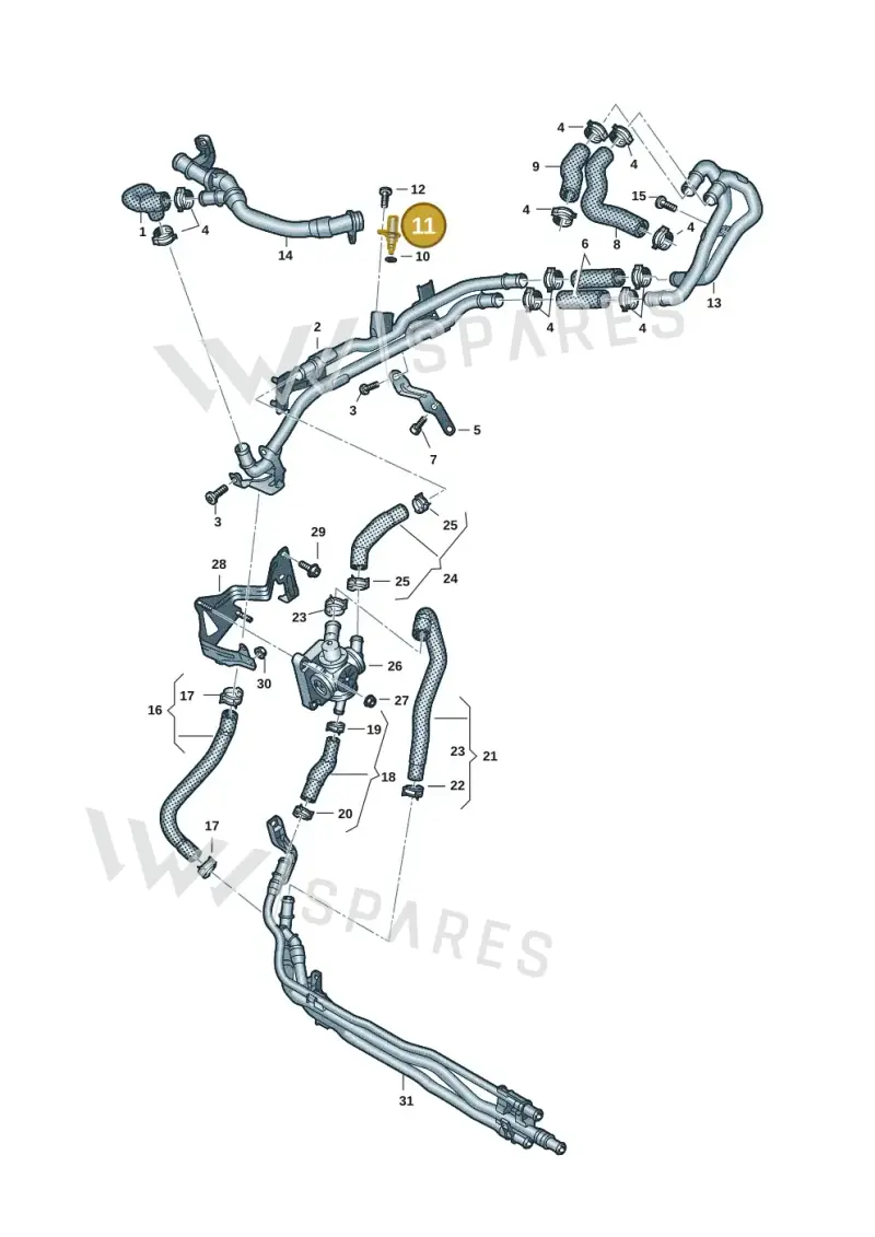 079919523J — Volkswagen Touareg (2017-2023) diagram 439121385, position 11