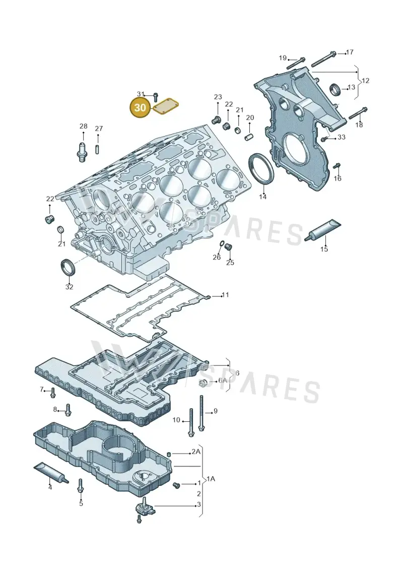 07C103185D — Volkswagen Phaeton 4motion (2010-2016) diagram 258103200, position 30