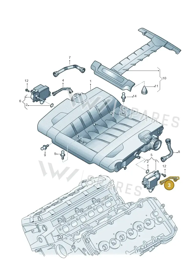 07C103283A — Volkswagen Phaeton 4motion (2010-2016) diagram 291103950, position 3