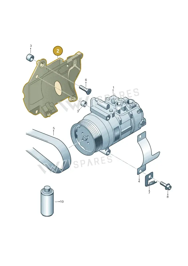 07C260881A — Volkswagen Phaeton 4motion (2010-2016) diagram 195260380, position 2