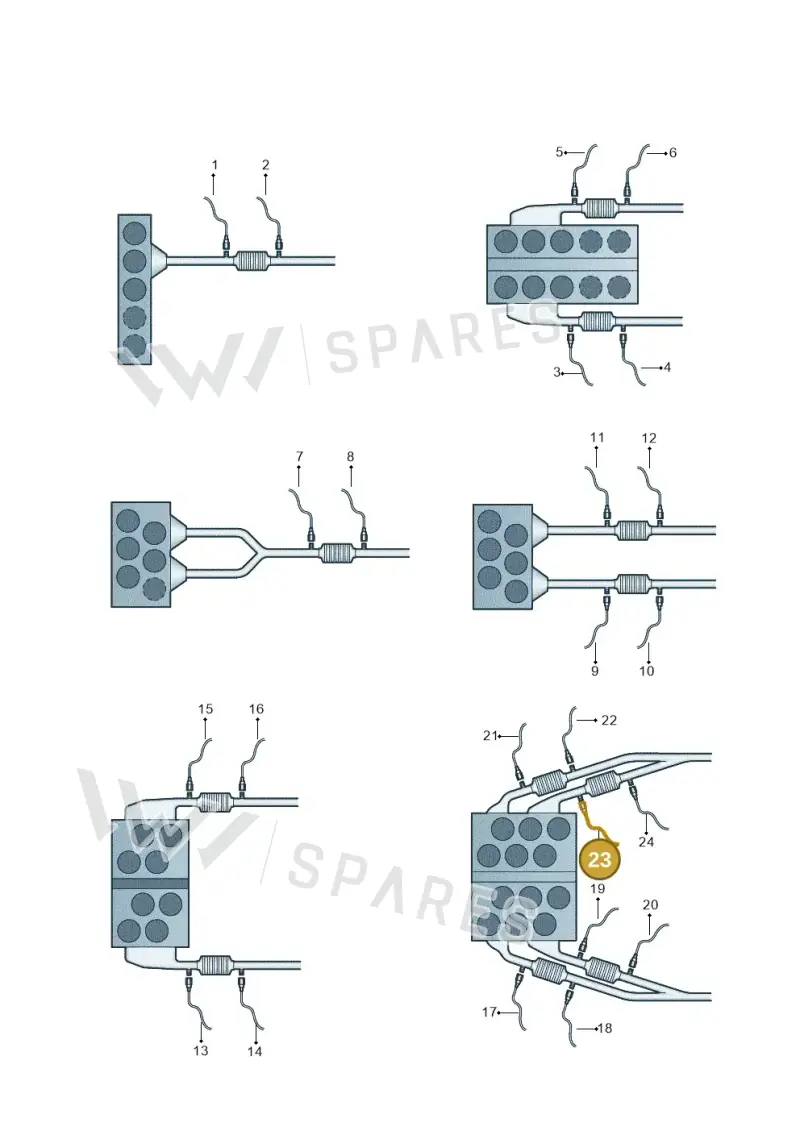 07C906262BC — Volkswagen Phaeton 4motion (2010-2016) diagram 274906100, position 23