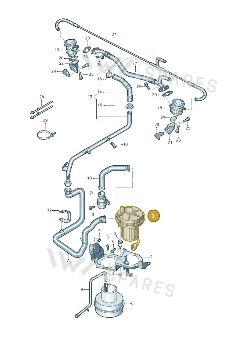 07C959253C — Volkswagen Phaeton 4motion (2010-2016) diagram 258131150, position 1