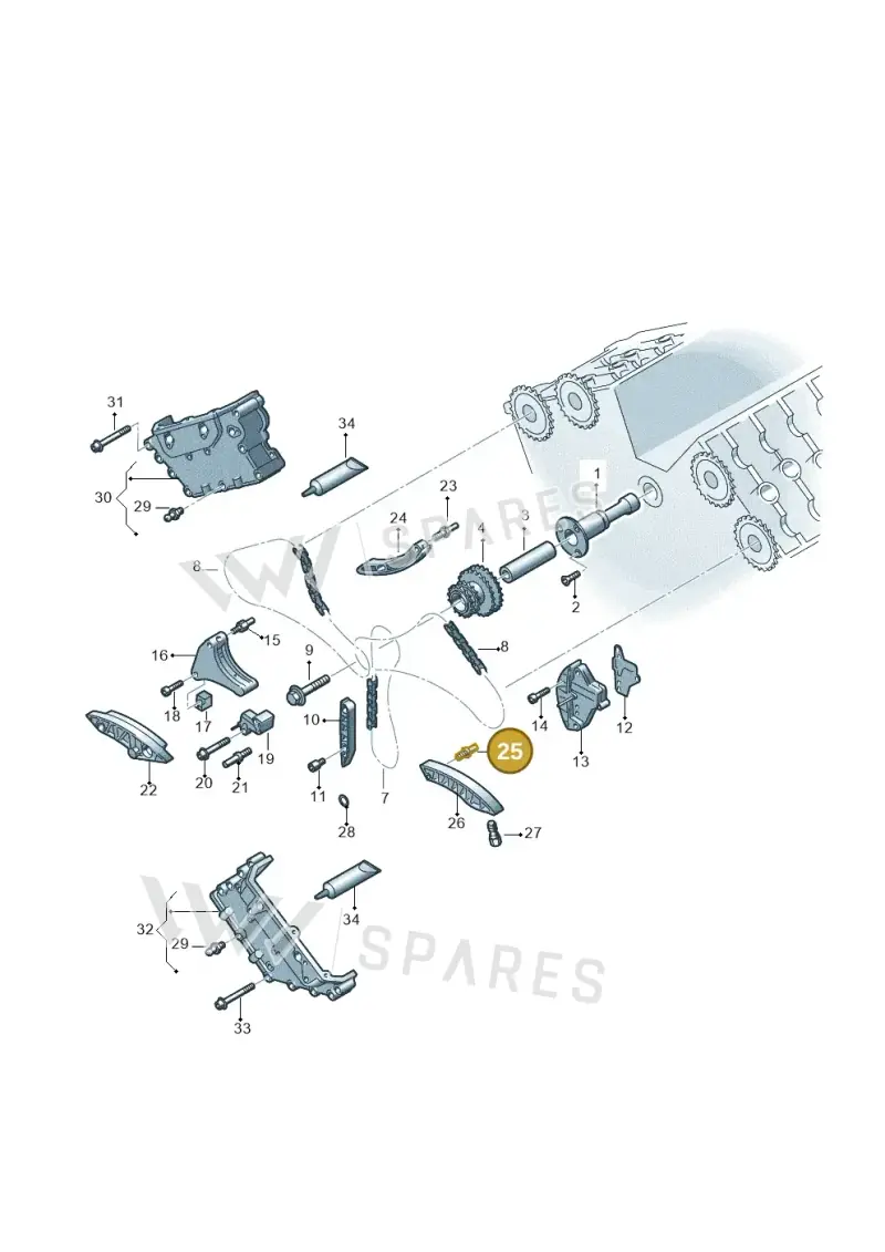 07D109512C — Volkswagen Phaeton 4motion (2010-2016) diagram 258109910, position 25