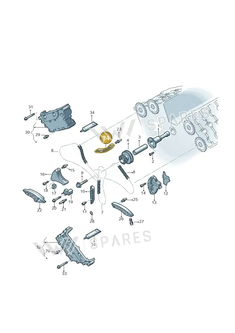 07D109514C — Volkswagen Phaeton 4motion (2010-2016) diagram 258109910, position 24