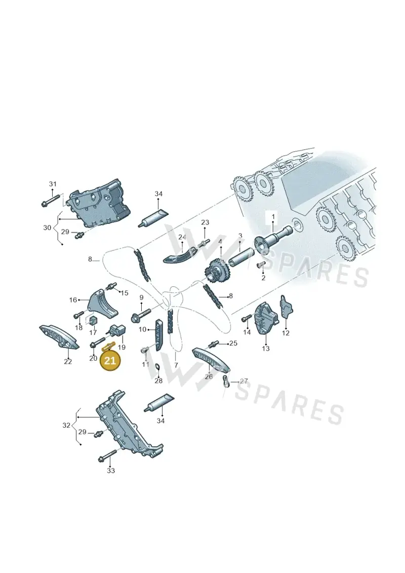 07D109515B — Volkswagen Phaeton 4motion (2010-2016) diagram 258109910, position 21
