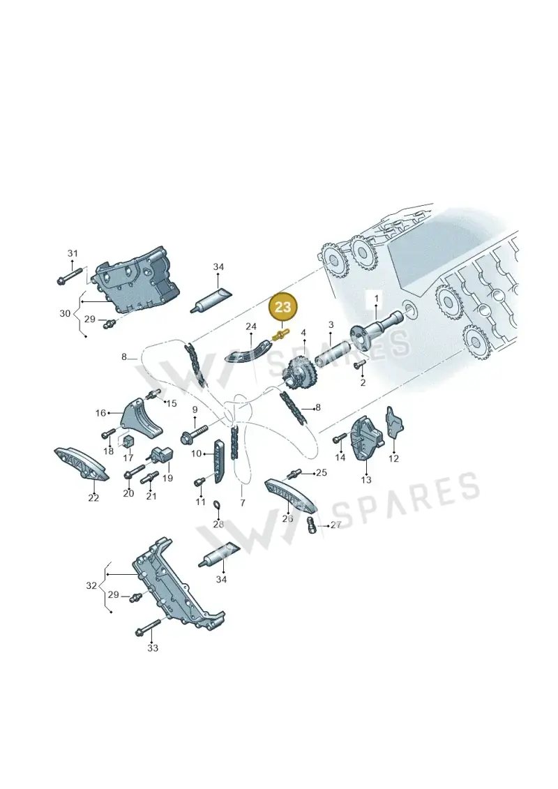07D109516C — Volkswagen Phaeton 4motion (2010-2016) diagram 258109910, position 23