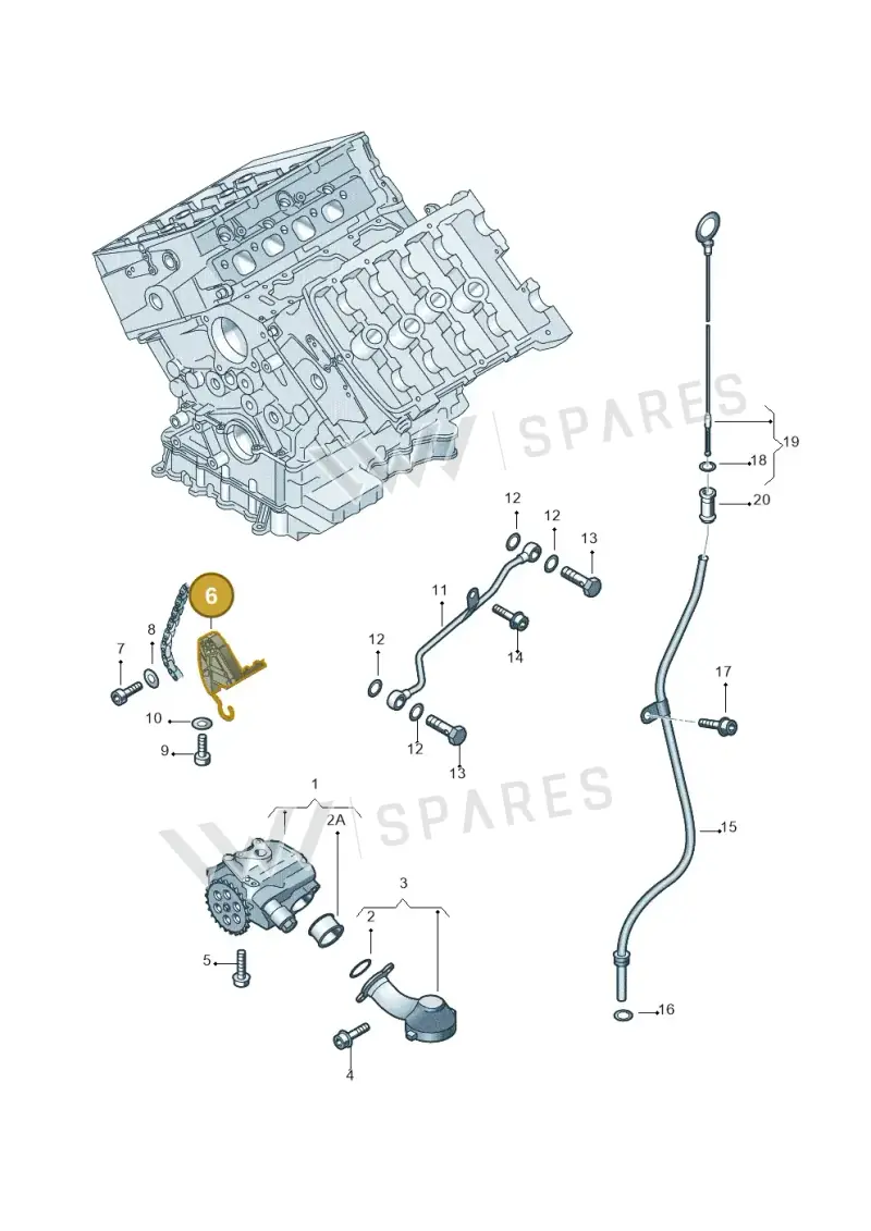 07D115124 — Volkswagen Phaeton 4motion (2010-2016) diagram 258115400, position 6