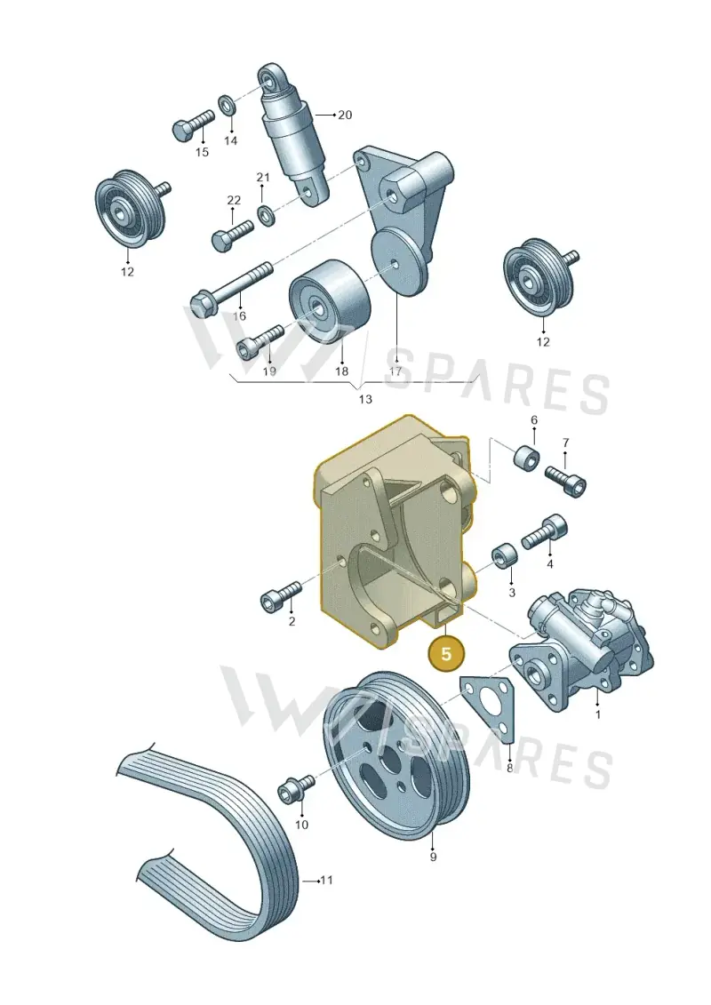 07D145879F — Volkswagen Phaeton 4motion (2010-2016) diagram 195145500, position 5