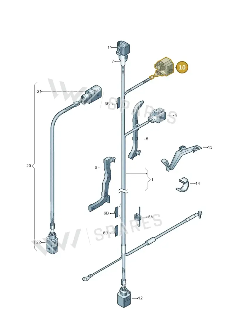 07D973703 — Volkswagen Touran 2.0 (2010-2015) diagram 409971700, position 10