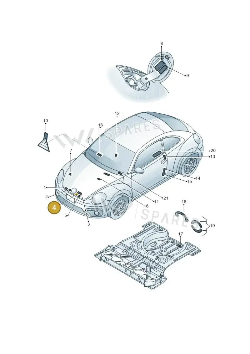 07K010752E — Volkswagen New beetle (2011-2016) diagram 801010000, position 4