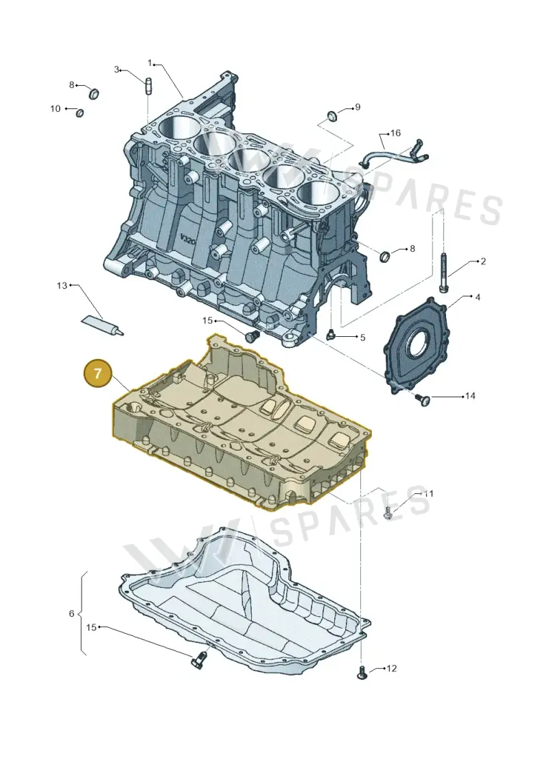 07K103603B — Volkswagen New Beetle             06> (2005-) diagram 449103200, position 7